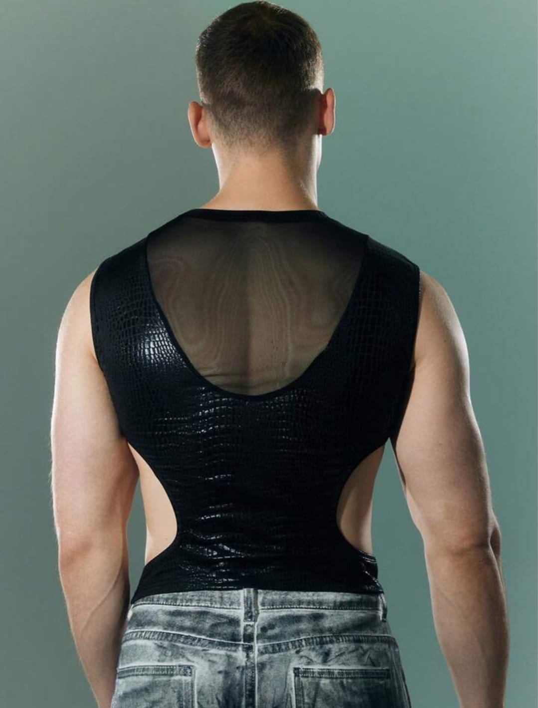 Phantom Mesh Panel  Tank Top